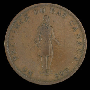 Canada, Banque de la Cité, 1/2 penny : 1837