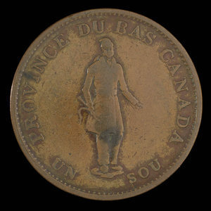 Canada, Banque de la Cité, 1/2 penny : 1837