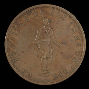 Canada, Banque de la Cité, 1/2 penny : 1837