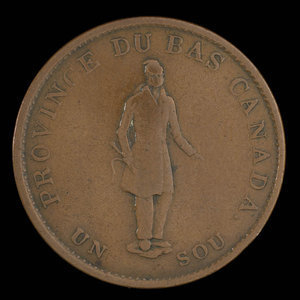 Canada, Banque de la Cité, 1/2 penny : 1837