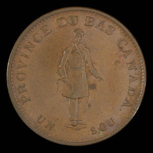 Canada, Banque de la Cité, 1/2 penny : 1837