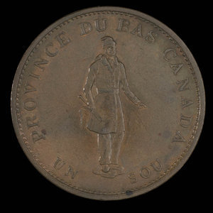 Canada, Banque de la Cité, 1/2 penny : 1837