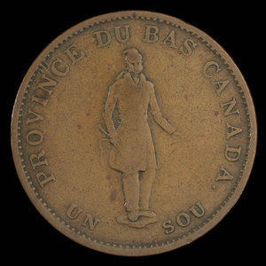 Canada, Banque de la Cité, 1/2 penny : 1837