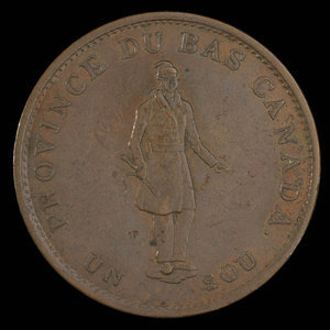 Canada, Banque de la Cité, 1/2 penny : 1837