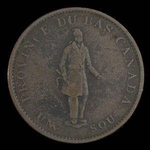Canada, Banque de Québec, 1/2 penny : 1837