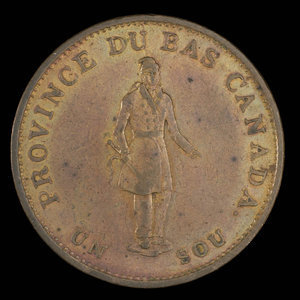 Canada, Banque de Québec, 1/2 penny : 1837