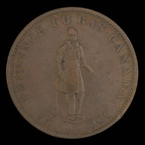 Canada, Banque de Québec, 1/2 penny : 1837