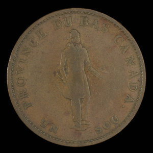 Canada, Banque du Peuple (People's Bank), 1/2 penny : 1837