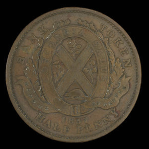 Canada, Banque du Peuple (People's Bank), 1/2 penny : 1837