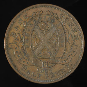 Canada, Banque du Peuple (People's Bank), 1/2 penny : 1837