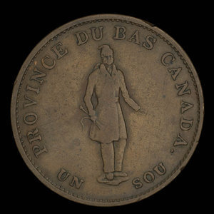 Canada, Banque du Peuple (People's Bank), 1/2 penny : 1837