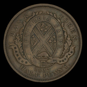 Canada, Banque du Peuple (People's Bank), 1/2 penny : 1837