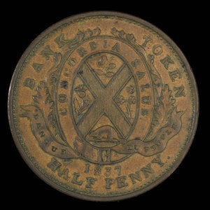 Canada, Banque du Peuple (People's Bank), 1/2 penny : 1837