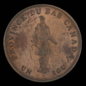 Canada, Banque de Montréal, 1/2 penny : 1837