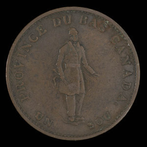 Canada, Banque de Montréal, 1/2 penny : 1837