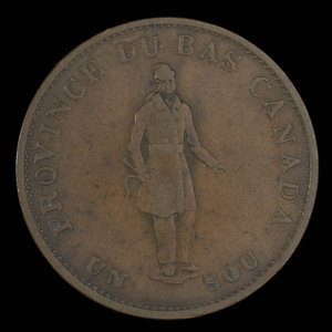 Canada, Banque de Montréal, 1/2 penny : 1837