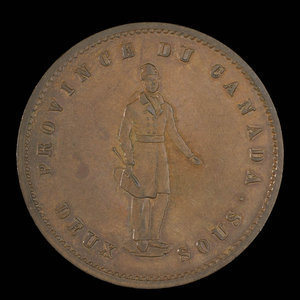 Canada, Banque de Québec, 1 penny : 1852