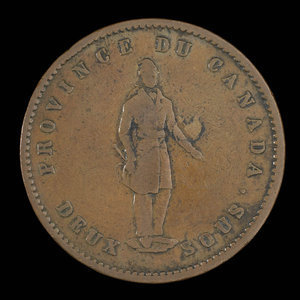 Canada, Banque de Québec, 1 penny : 1852