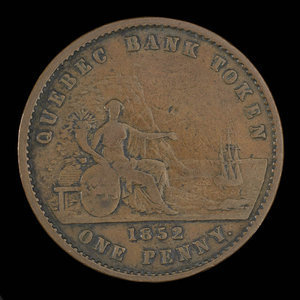 Canada, Banque de Québec, 1 penny : 1852