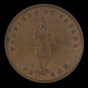 Canada, Banque de Québec, 1/2 penny : 1852