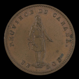 Canada, Banque de Québec, 1/2 penny : 1852