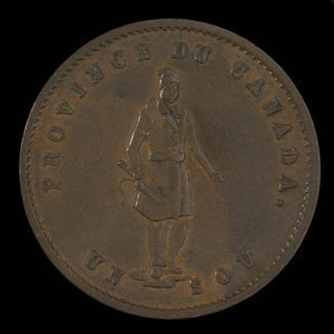 Canada, Banque de Québec, 1/2 penny : 1852