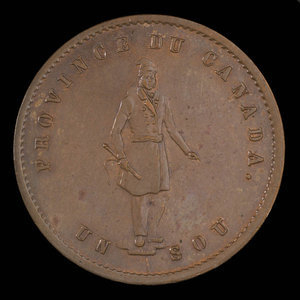 Canada, Banque de Québec, 1/2 penny : 1852