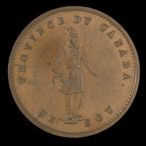 Canada, Banque de Québec, 1/2 penny : 1852