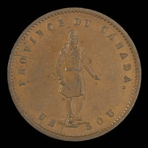 Canada, Banque de Québec, 1/2 penny : 1852