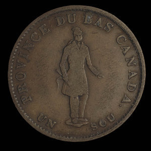 Canada, Banque de Montréal, 1/2 penny : 1837