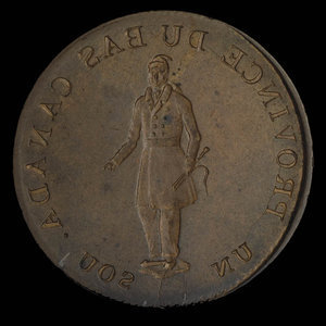 Canada, Banque de Montréal, 1/2 penny : 1837