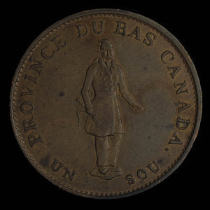 Canada, Banque de Montréal, 1/2 penny : 1837