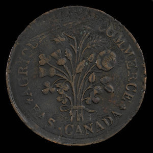 Canada, inconnu, 1 sou : 1838