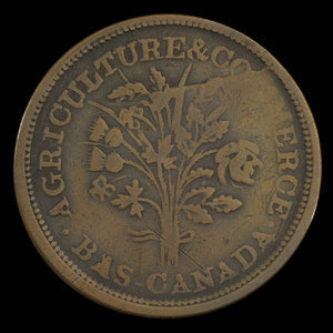 Canada, Dexter Chapin, 1 sou : 1838