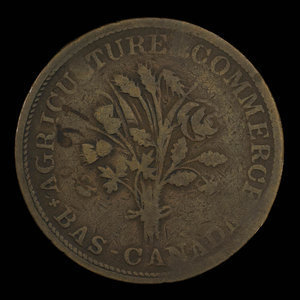 Canada, Dexter Chapin, 1 sou : 1838