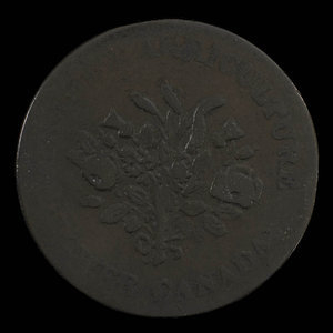 Canada, Banque de Montréal, 1 sou : 1838