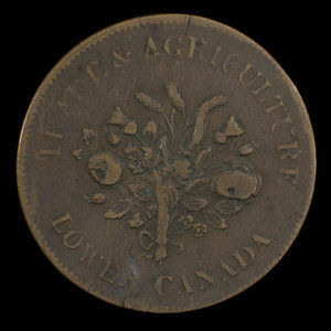 Canada, Banque de Montréal, 1 sou : 1838