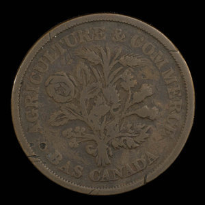 Canada, Banque du Peuple (People's Bank), 1 sou : 1838