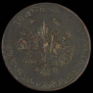 Canada, Banque du Peuple (People's Bank), 1 sou : 1837