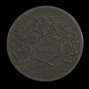 Canada, Banque du Peuple (People's Bank), 1 sou : 1837