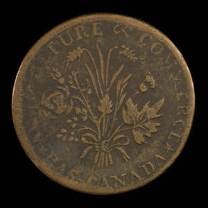 Canada, Banque du Peuple (People's Bank), 1 sou : 1837