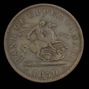 Canada, Bank of Upper Canada (York), 1 penny : 1850