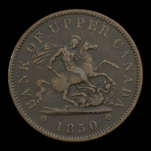 Canada, Bank of Upper Canada (York), 1 penny : 1850