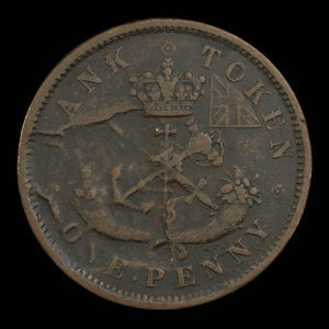 Canada, Bank of Upper Canada (York), 1 penny : 1850