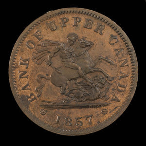 Canada, Bank of Upper Canada (York), 1 penny : 1857