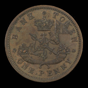Canada, Bank of Upper Canada (York), 1 penny : 1857