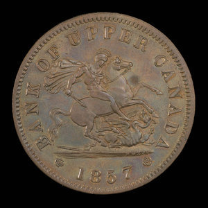 Canada, Bank of Upper Canada (York), 1 penny : 1857