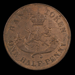 Canada, Bank of Upper Canada (York), 1/2 penny : 1857