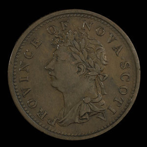 Canada, Province de la Nouvelle-Écosse, 1/2 penny : 1823