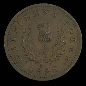 Canada, Province de la Nouvelle-Écosse, 1/2 penny : 1823